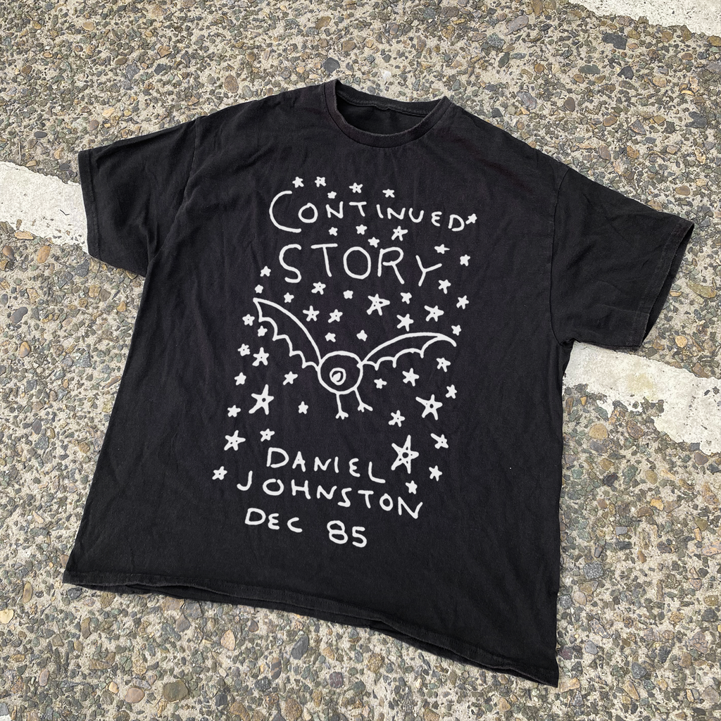 Daniel Johnston 'The Continued Story' Vintage Black Tee