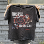 95 Nintendo Busted Systems Rare Employee Vintage Washed Black T-Shirt