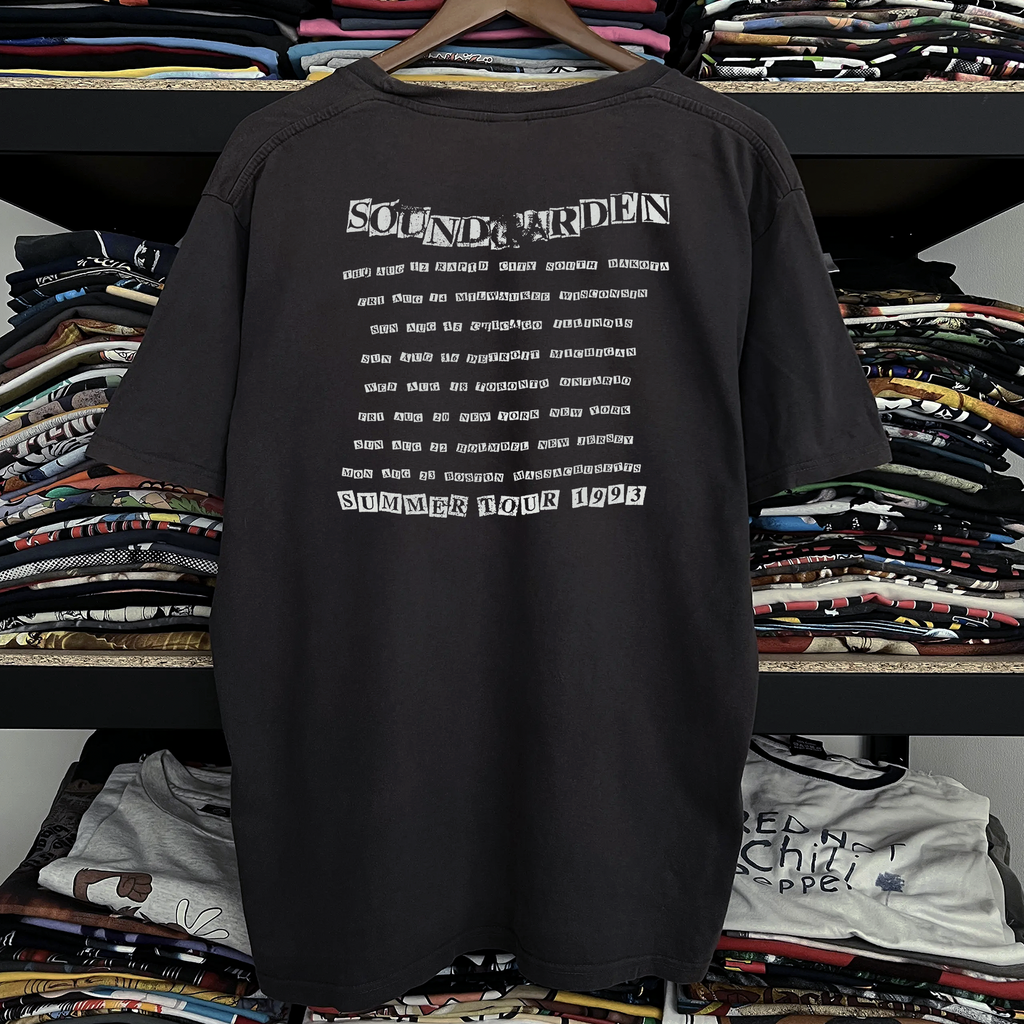 1993 Soundgarden Kali Tour Washed Black Tee
