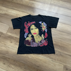 90s Selena Quintanilla Como La Flor Rare Washed Black T-Shirt