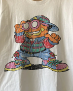 Rare Funky Garfield Washed White Tee